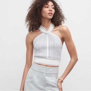 New without tags** Club Monaco, Raeni Knit Tank, blue/white stripe, small